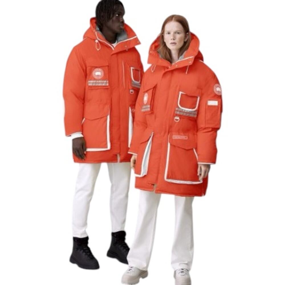 New Canda Goose Snow Mantra Oversized Down Parka Orange Size XS